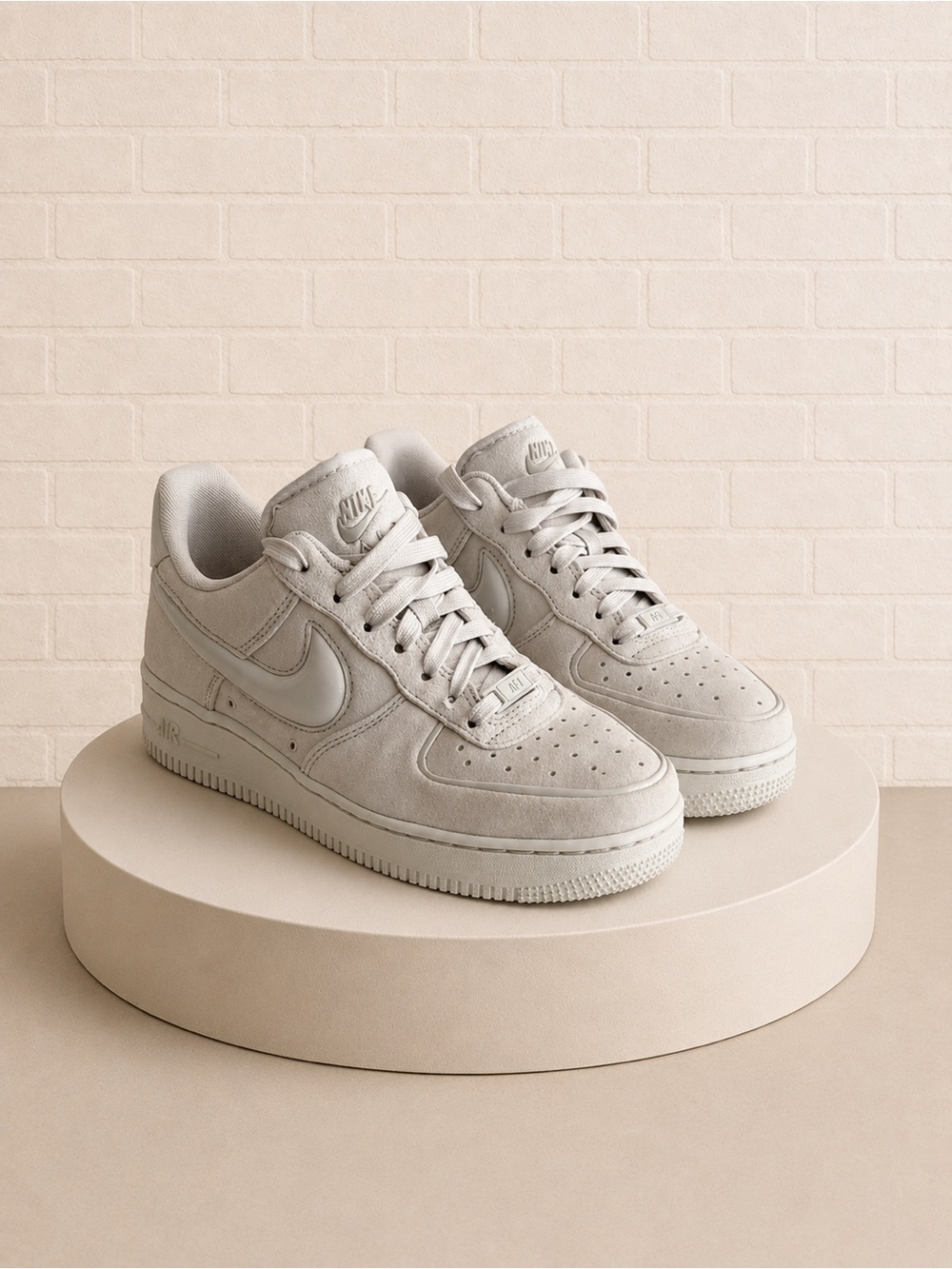 Nike Women’s Air Force 1 Low — Light Cream Suede
